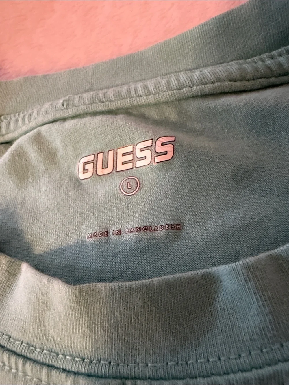 GUESS Men's Embossed Logo Short Sleeve Tee - Picture 8 of 9
